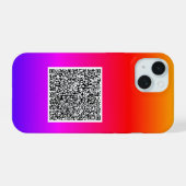 Individuelle QR-Code-Prüfung Personalisierter iPho iPhone 15 Hülle (Rückseite (Horizontal))