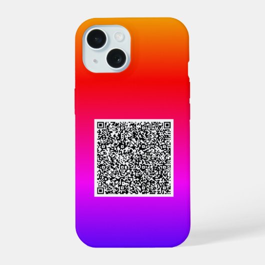 Individuelle QR-Code-Prüfung Personalisierter iPho iPhone 15 Hülle (Rückseite)