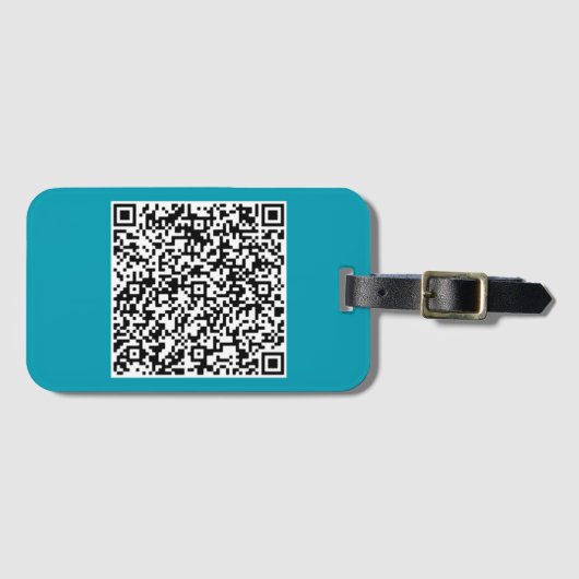 Individuelle QR Code Scan Info Moderne Farben Gepä Gepäckanhänger (Vorderseite (Horizontal))