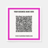 Individuelle QR Code Scan Info Text Napkins Ihre F Serviette (Vorderseite)