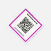 Individuelle QR Code Scan Info Text Napkins Ihre F Serviette (Ecke)
