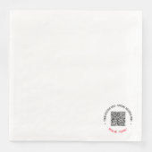 Individuelle QR Code Scan Info Text und Farben Nap Serviette (Vorderseite)