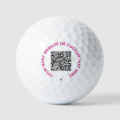 Individuelle QR Code Scan Info und Text Golf Balls Golfball (Vorderseite)
