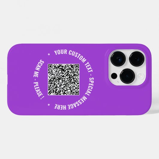 Individuelle QR Code Scan Info zum iPhone-Fall Case-Mate iPhone Hülle (Rückseite (Horizontal))