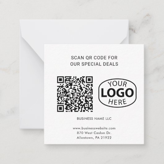 Individuelle QR-Code-Typografie für einfache Gesch Mitteilungskarte (Vorderseite)