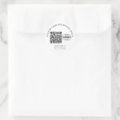 Individuelle QR-Code-Typografie für einfache Gesch Runder Aufkleber (Tasche)