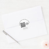 Individuelle QR-Code-Typografie für einfache Gesch Runder Aufkleber (Umschlag)
