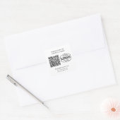 Individuelle QR-Code-Typografie für moderne Geschä Quadratischer Aufkleber (Umschlag)