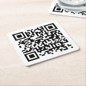 Individuelle QR-Code-Vorlage Moderne, einfache Rechteckiger Pappuntersetzer (angewinkelt)