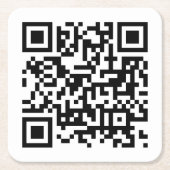 Individuelle QR-Code-Vorlage Moderne, einfache Rechteckiger Pappuntersetzer (Vorderseite)