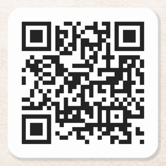 Individuelle QR-Code-Vorlage Moderne, einfache Rechteckiger Pappuntersetzer (Vorderseite)
