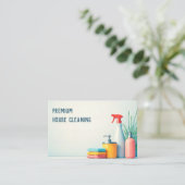 Individuelle QR-Hausreinigung Visitenkarte (Stehend Vorderseite)