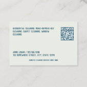 Individuelle QR-Hausreinigung Visitenkarte (Rückseite)