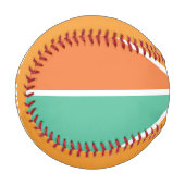 Individuelle Rays Muster Monogramm & Text-Baseball Baseball (Vorderseite Links)