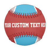 Individuelle Rays Muster Monogramm & Text-Baseball Baseball (Rückseite)