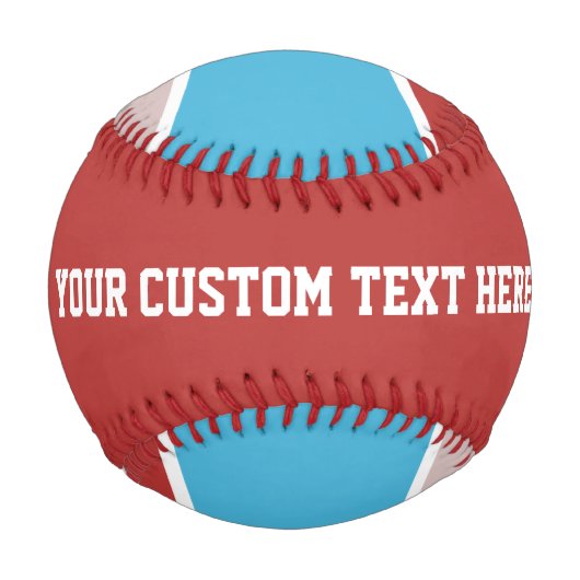 Individuelle Rays Muster Monogramm & Text-Baseball Baseball (Rückseite)