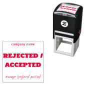 Individuelle Reaktion - Modernes Corporate Red Permastempel (Beispiel)