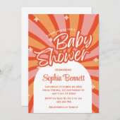 Individuelle Retro Baby Dusche Einladung (Vorne/Hinten)