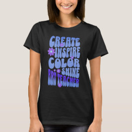 Individuelle Retro Best Art Lehrer je Inspiration T-Shirt