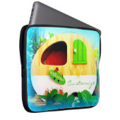 Individuelle Retro-Camper-Casa Laptopschutzhülle (Vorne Rechts)