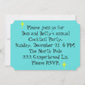 Individuelle Retro Cocktail Lounge Einladung (Rückseite)