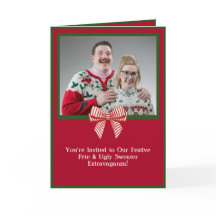 Individuelle Retro Holiday Ugly Sweater Party Einl