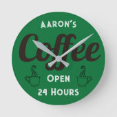 Individuelle Retro-Kaffee-Shop-Uhr Runde Wanduhr (Vorderseite)