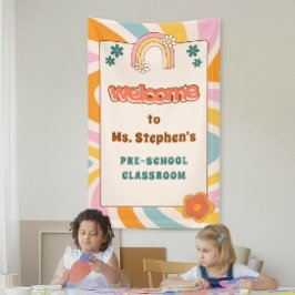 Individuelle Retro-Stil BegrüßungslehrerInnen im K Banner