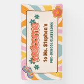 Individuelle Retro-Stil BegrüßungslehrerInnen im K Banner (Vertikal)