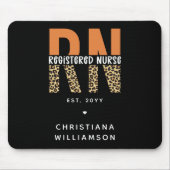 Individuelle RN-Registrierung für Leopardenleopard Mousepad (Vorne)