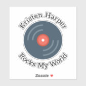 Individuelle Rocks meine Welt Personalisiert Aufkleber (Blatt)