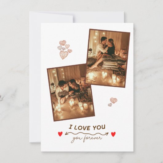 Individuelle Romantik 2 Foto Ferienkarte (Vorderseite)