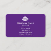 Individuelle Royal Lila Business Card Visitenkarte (Vorderseite)