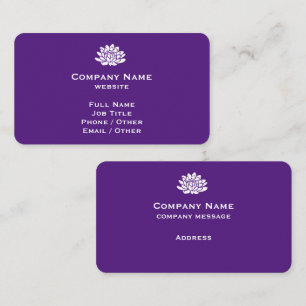 Individuelle Royal Lila Business Card Visitenkarte