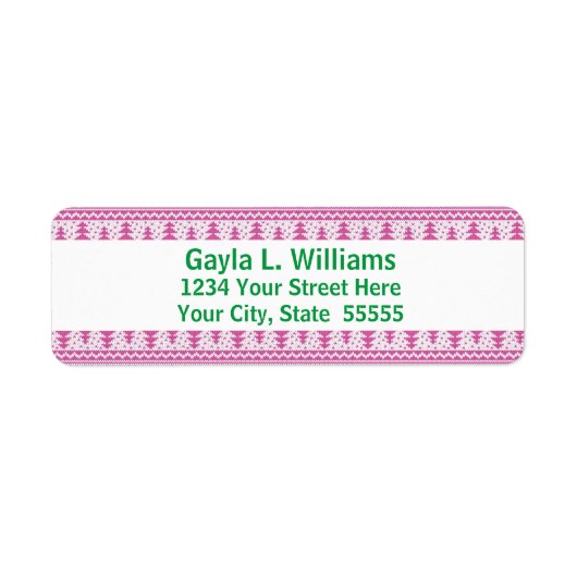 Individuelle Rücksendeadresse für Rosa und Grüne F (Vorne)