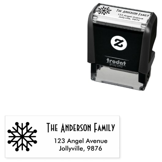 Individuelle Rücksendeadresse für Snowflake Permastempel (Beispiel)
