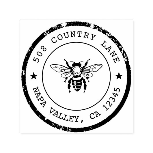 Individuelle Rücksendeadresse Selbstfarbige Briefm Permastempel (Design)