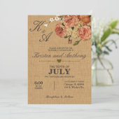 Individuelle rustikale Hochzeitseinladungen Einladung (Stehend Vorderseite)