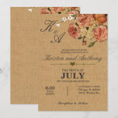 Individuelle rustikale Hochzeitseinladungen Einladung (Vorne/Hinten)