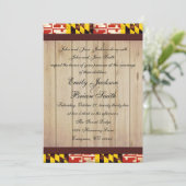 Individuelle rustikale Maryland-Hochzeit lädt ein Einladung (Stehend Vorderseite)