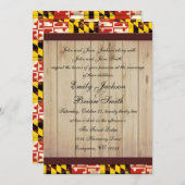 Individuelle rustikale Maryland-Hochzeit lädt ein Einladung (Vorne/Hinten)