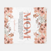 Individuelle rustikale Pfirsichbraun Blume Fleecedecke (Vorderseite (Horizontal))