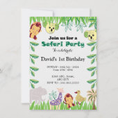 Individuelle Safari Geburtstagsparty Einladung (Vorderseite)