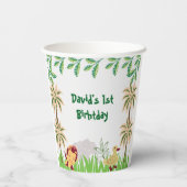 Individuelle Safari Geburtstagsparty Pappbecher (Rückseite)