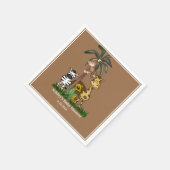 Individuelle Safari Jungle Babydusche Serviette (Ecke)