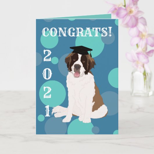 Individuelle Saint Bernard Abschluss Card Karte (Orchidee)