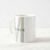 Individuelle Salbeimonogrammtasse als Geschenk zum Kaffeetasse (Vorderseite Links)