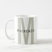 Individuelle Salbeimonogrammtasse als Geschenk zum Kaffeetasse (Links)