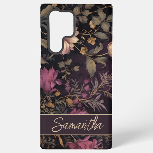 Individuelle Samsung Handy-Gehäuse mit Blume-Muste Galaxy Hülle (Rückseite)