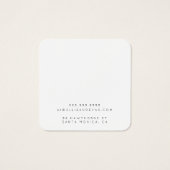 Individuelle Schmuckkarte in sauberem, modernem De (Rückseite)